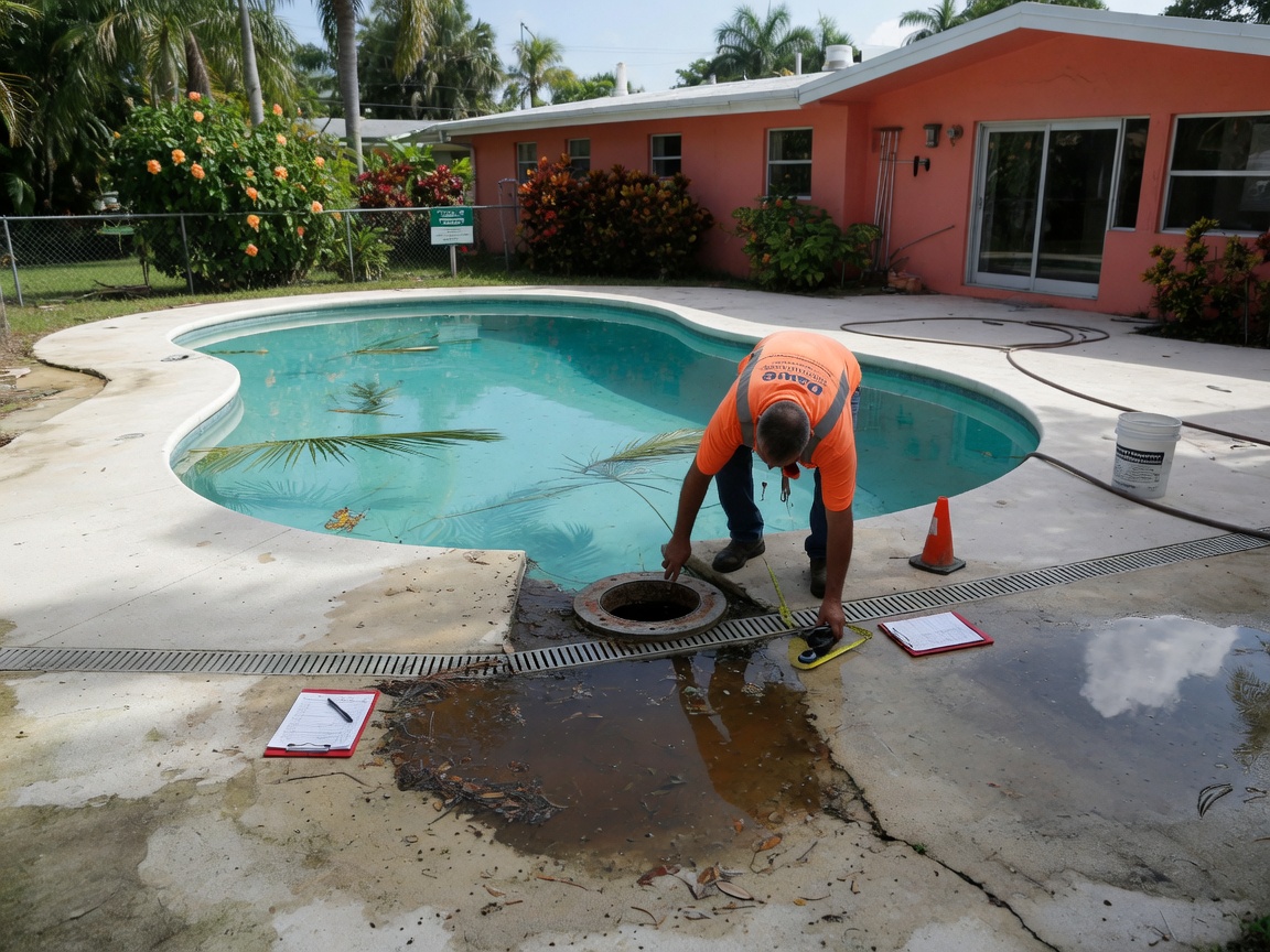 Pool Area Drainage Checks for Davie Properties