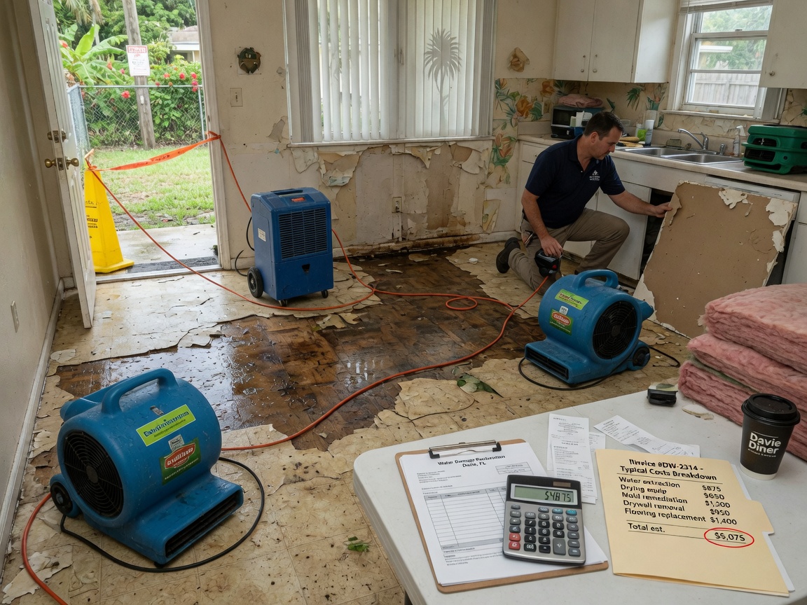 Typical Costs for Water Damage Restoration in Davie
